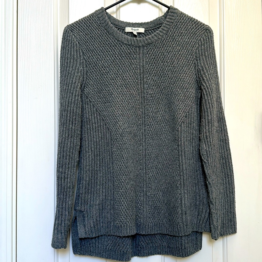 MADEWELL Gray Knit Sweater Size S